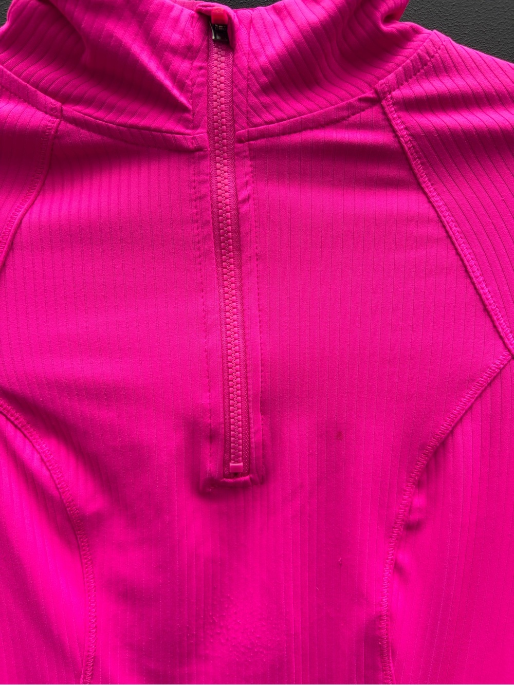 Spyder Active Hot Pink Ribbed Quarter Zip Pullover XS - Picture 3 of 5